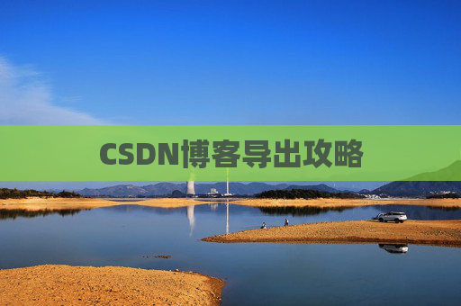 CSDN博客导出攻略